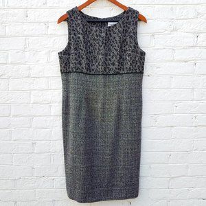1990s Danny & Nicole sheath dress -subtle cheetah print -size …